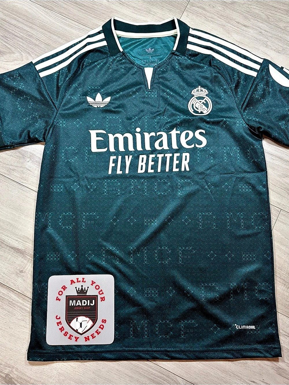 Real Madrid Home Jersey Men's green & White away jersey